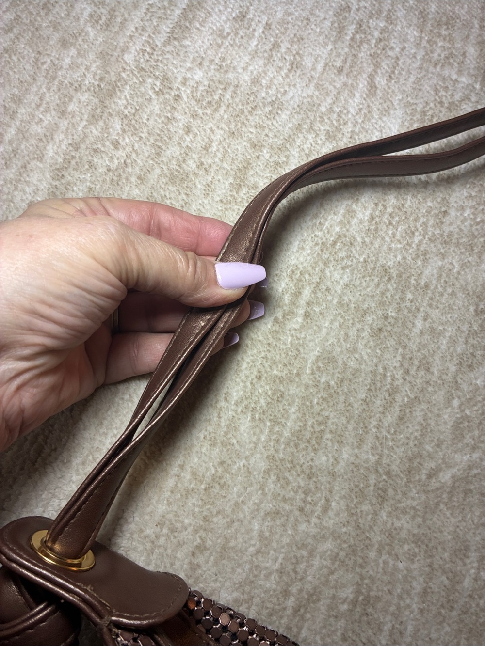 Bueno Brown Sequin Hobo Bag - Picture 3 of 5